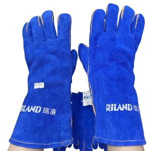 Bao Tay Da Bò Màu Xanh Riland
