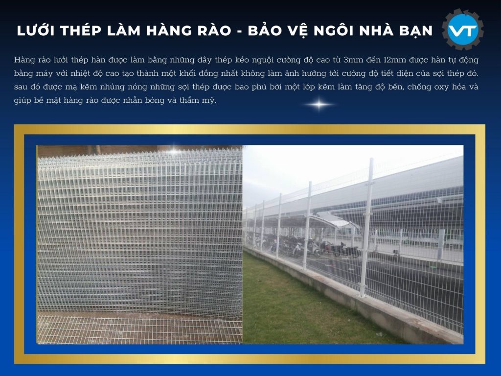 Nhận gia công và Thi công hàng rào lưới thép hàng cho tổ chức nhà máy xí nghiệp