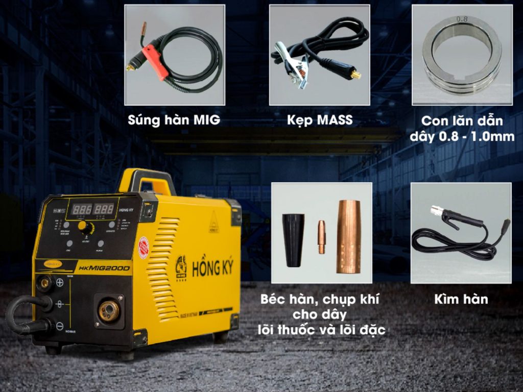 Bộ sản phẩm máy hàn Mig Hồng Ký chính hãng từ Thiết Bị Việt Tâm