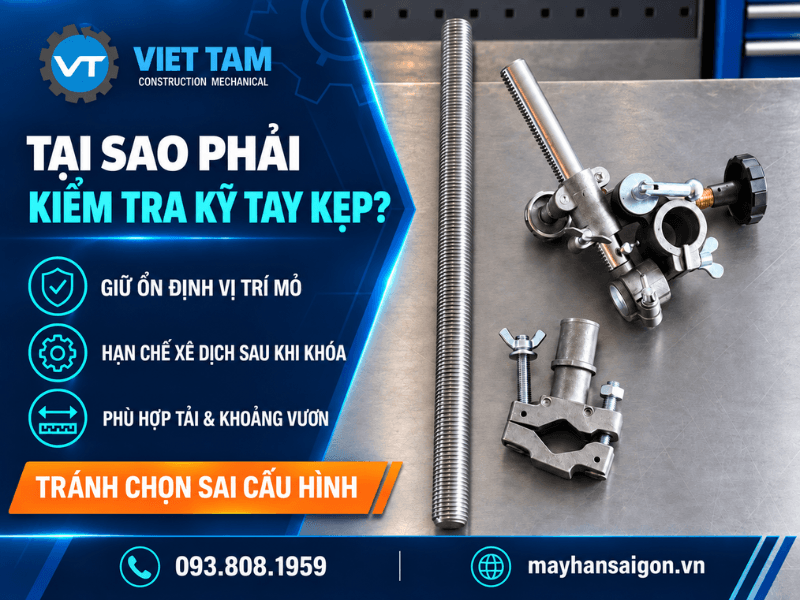 Nếu ngàm không vừa, khớp khóa bị rơ hoặc chân đế không chịu được tải thực tế, đầu mỏ có thể dịch chuyển trong quá trình làm việc